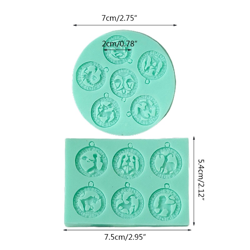 Khuôn Silicone Làm Móc Khóa Hình 12 Chòm Sao