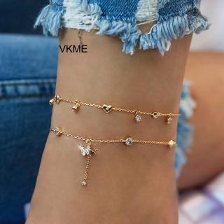 Vòng Chân Hợp Kim Gắn Hình Bướm Xinh Xắn