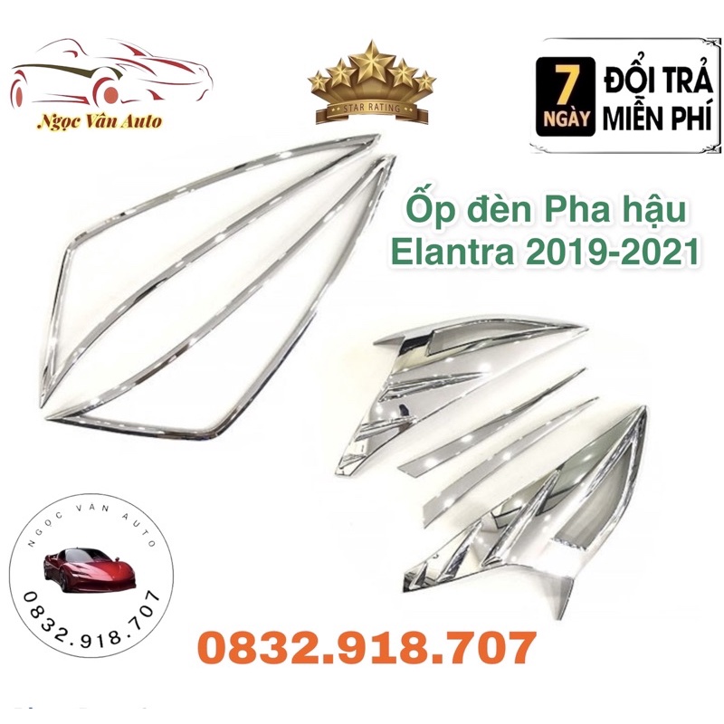 Ốp đèn pha hậu Elantra 2019 - 2021 mạ crom