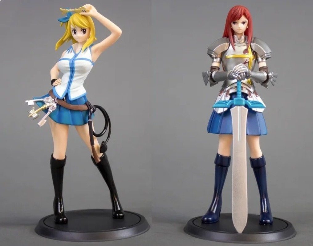 Set 4 Mô Hình Nhân Vật Phim Hoạt Hình Fairy Tail Bằng Pvc