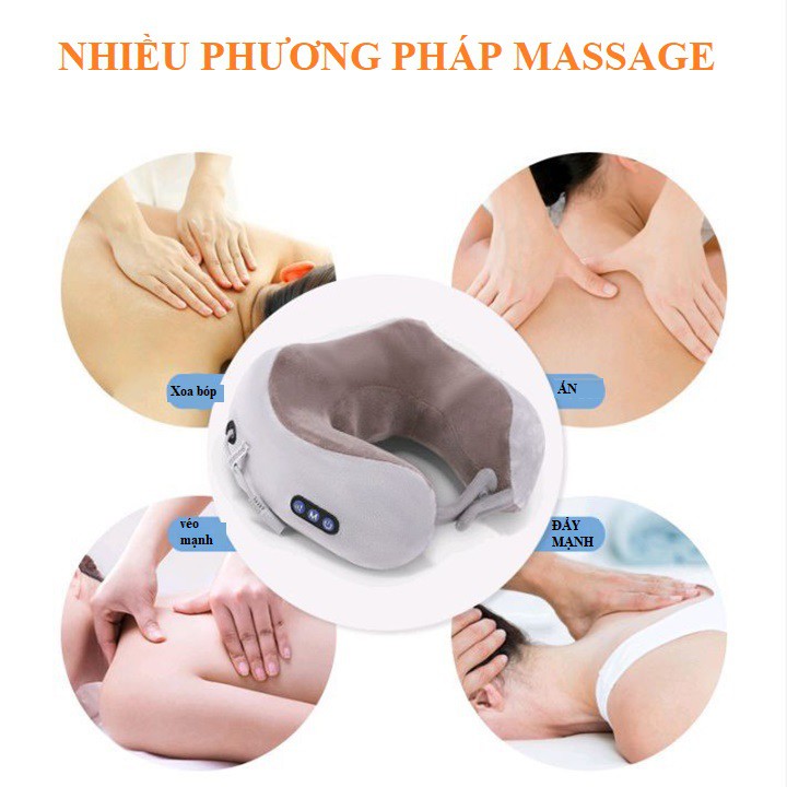 {LOẠI 1-ĐỔI TRẢ 100% NẾU LỖI}GỐI CHỮ U MASSAGE, GỐI TỰA CỔ, TỰA ĐẦU CHỮ U CÓ MASSAGE, DÙNG TRÊN Ô TÔ, VĂN PHÒNG, DU LỊCH