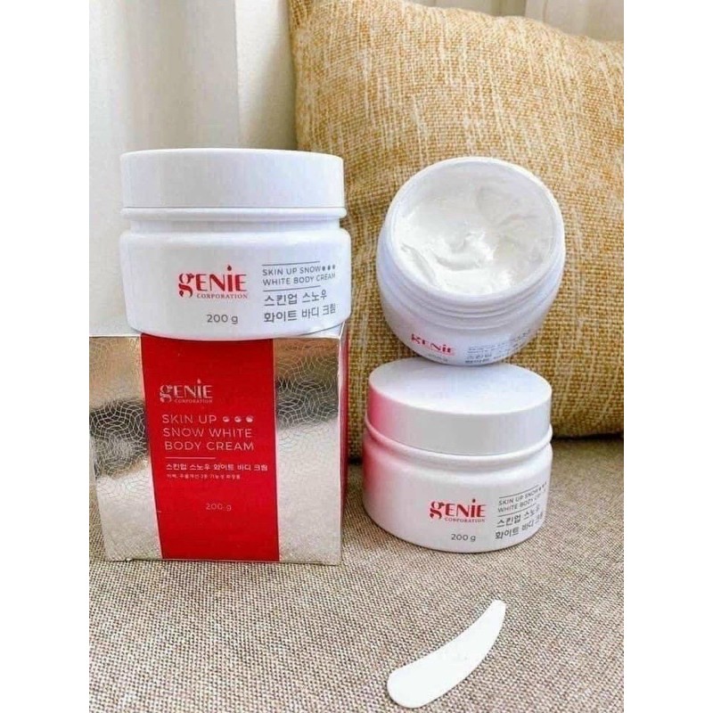 [chính hãng 100%] Kem Body Tinh Thể Nước Skin Up Snow White Body Cream Genie