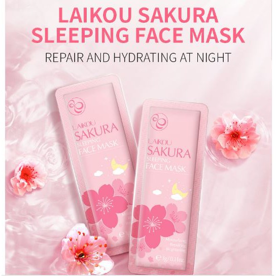 Một gói 3g Mặt Nạ Ngủ Hoa Anh Đào Sakura Laikou
