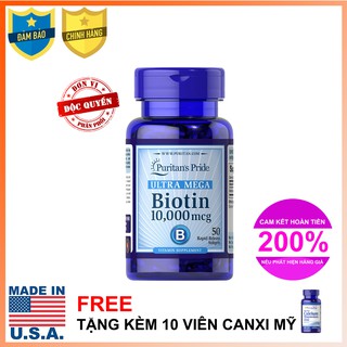 Làm đẹp, da, tóc, móng Puritan's Pride Biotin