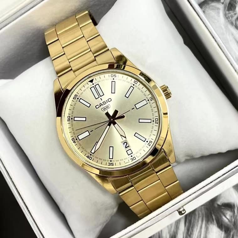 Đồng hồ nam dây kim loại Casio Anh Khuê MTP-VD02G-9EUDF