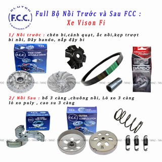 A4 [ Vison Fi K44 ] Full bộ nồi FCC trước và nồi sau Honda Vison Fi FCC công nghệ Japan