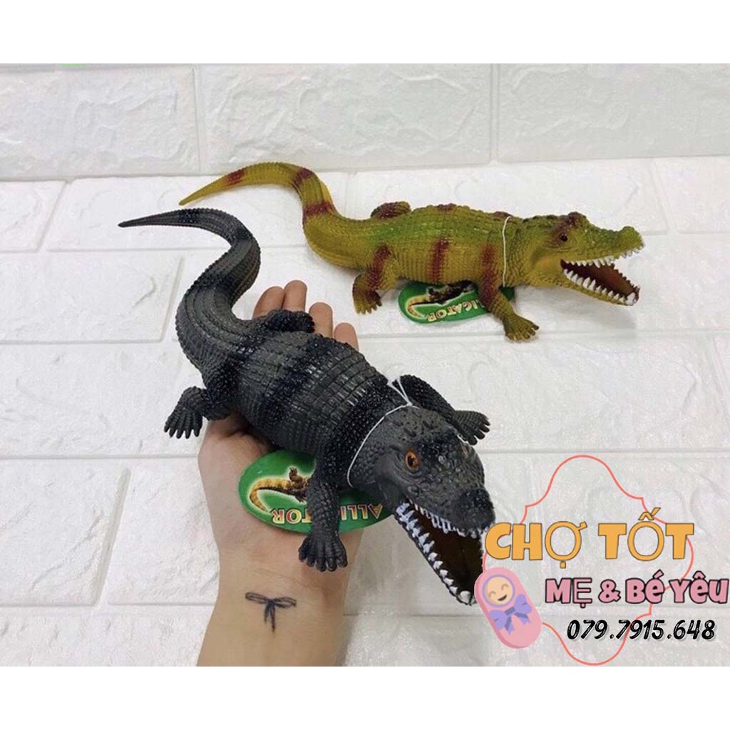 Đồ Chơi Thú Nhựa Dẻo, Cá Sấu Dẻo Cho Bé