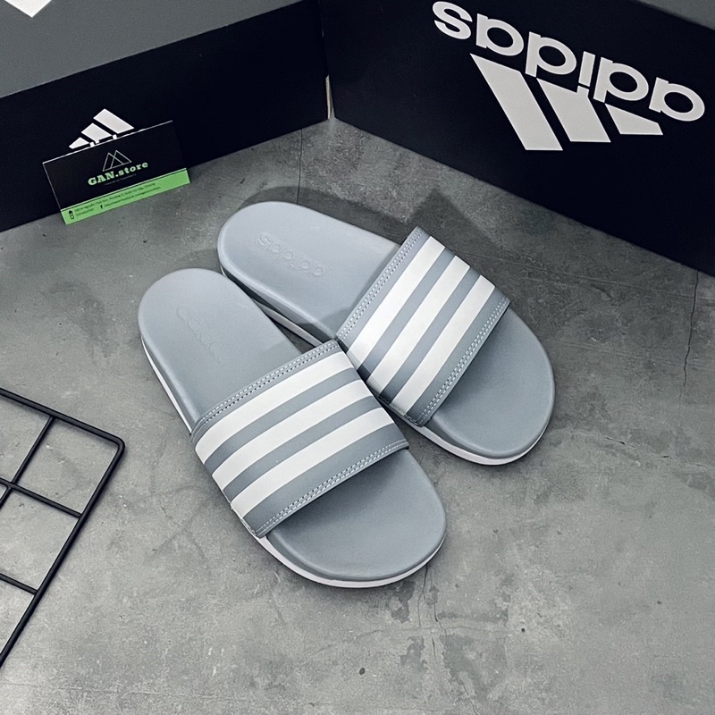 DÉP ADIDAS MONO XÁM CLOUDFOAM - Siêu đẹp siêu êm ái