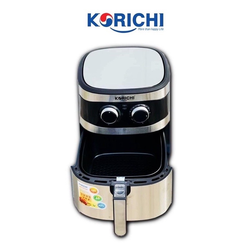 NỒI CHIÊN KHÔNG DẦU KORICHI DUNG TÍCH 8L- CÔNG NGHỆ CHIÊN 360 ĐỘ