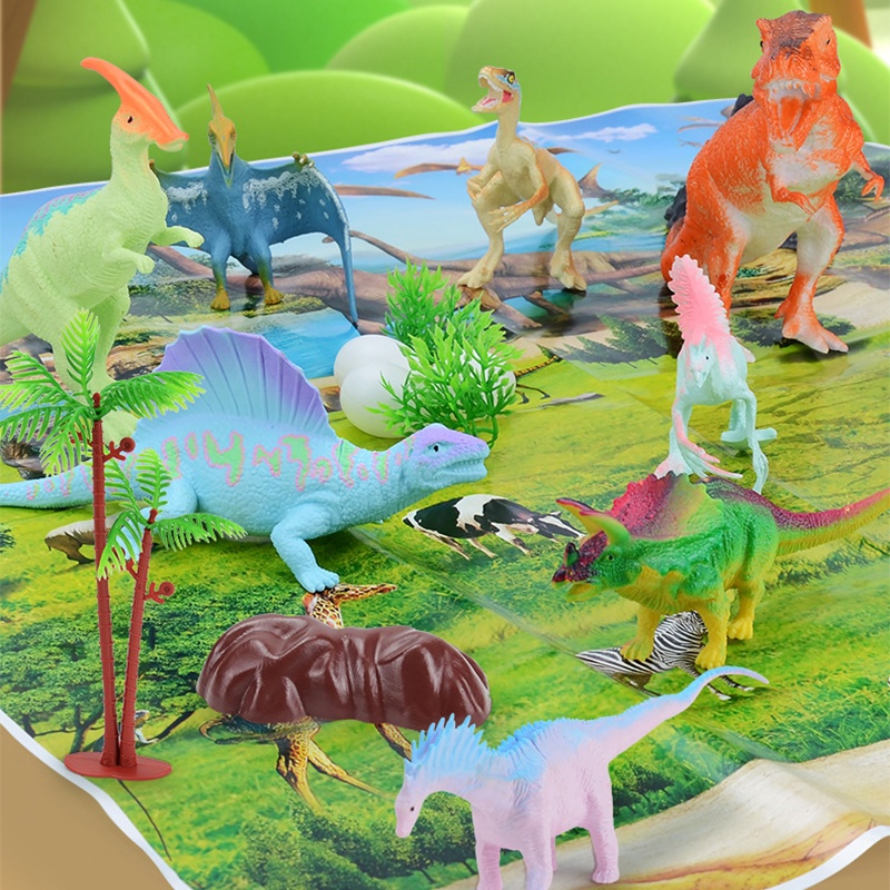 Đồ chơi ZHAN QI TOYS mô hình và hộp đựng các loài khủng long cho bé trai bé gái