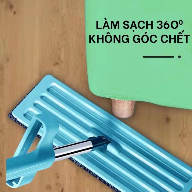 Chổi Lau Sàn Cây Lau Nhà Thiết Kế Gọn Nhẹ Hiện Đại Nhỏ Gọn Xoay 360 Dễ Dàng Sử Dụng Tặng Kèm 2 Bôn