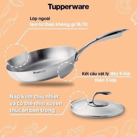 SALE 50%- CHẢO TCHEF FRYPAN 24CM- CHẤT LIỆU THÉP K GỈ, KHÔNG CHẤT CHỐNG DÍNH, ĐA NĂNG: NƯỚNG, NẤU, RÁN, XÀO, LUỘC,...