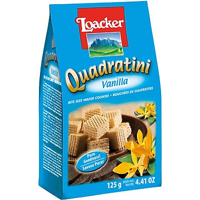 Bánh xốp Loacker Quadratini - socola, socola đắng, vani, hạt dẻ, tiramisu 125g