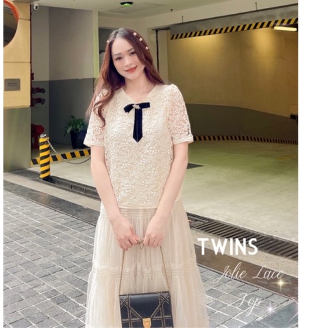 Áo ren nữ kèm tag nơ đá sang chảnh (#𝙅𝙤𝙡𝙞𝙚 𝙡𝙖𝙘𝙚 𝙩𝙤𝙥 ✨ )