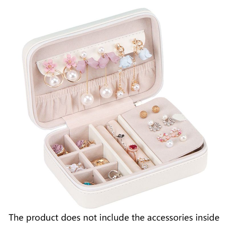 Hộp Đựng Trang Sức Bằng Da PU Đơn Giản Đa Năng