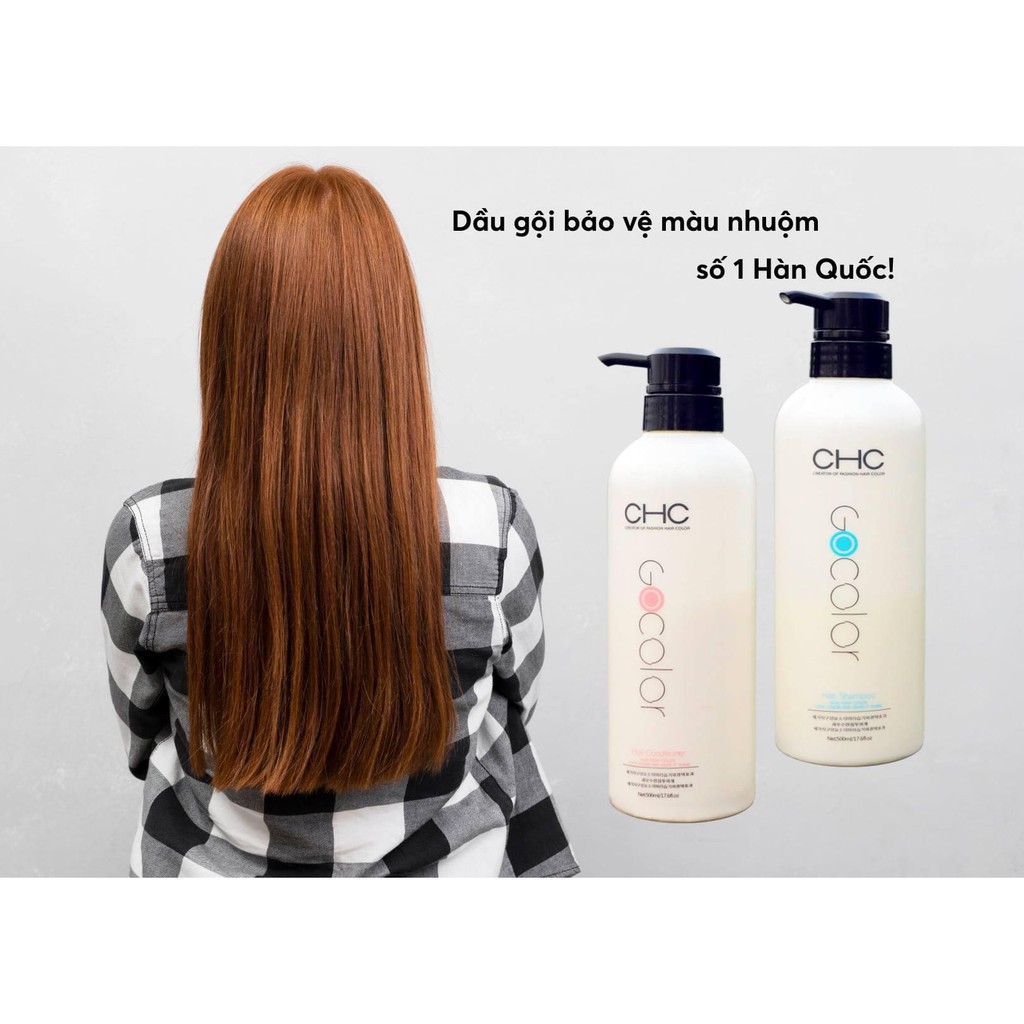 Dầu gội xả phục hồi, giữ màu, giảm rụng, kích mọc tóc CHC GOCOLOR hàn quốc 500ML chính hãng
