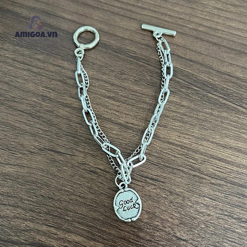 ✨✨Vòng Tay Có Khóa May Mắn OT Phong Cách Hip Hop Cho Nữ