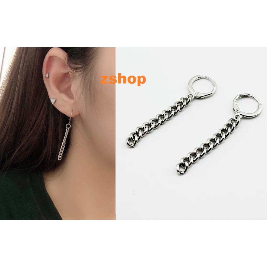 Khuyên thép titan Onechain nam nữ có khóa đỡ MID51