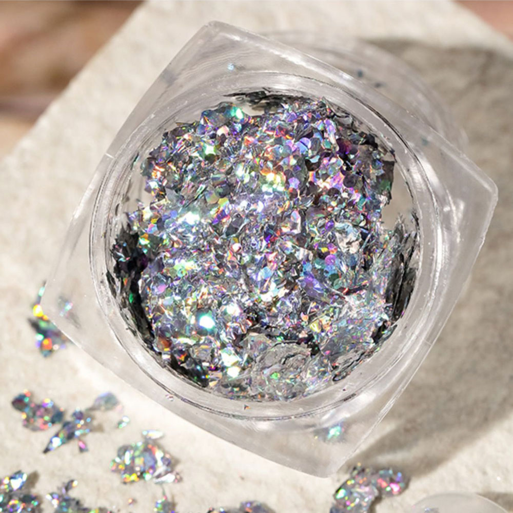 [Hàng mới về] Hộp lá nhôm lấp lánh trang trí cho móng