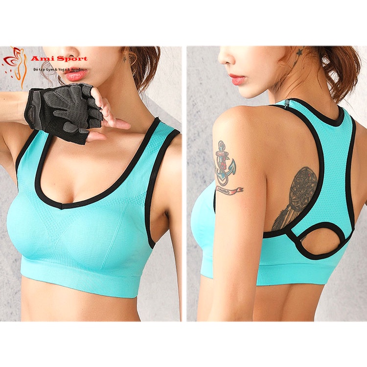 Áo bra tập Gym Yoga Aerobic vải dầy dặn, mặc tôn dáng nâng ngực, co giãn thoải mái, thấm hút mồ hôi A14