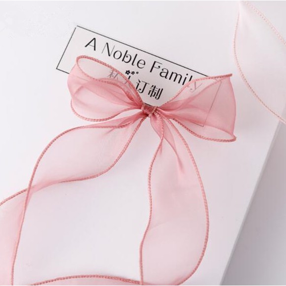 Cuộn Dây Ruy Băng 9M Màu Vàng Dùng Để Gói Quà