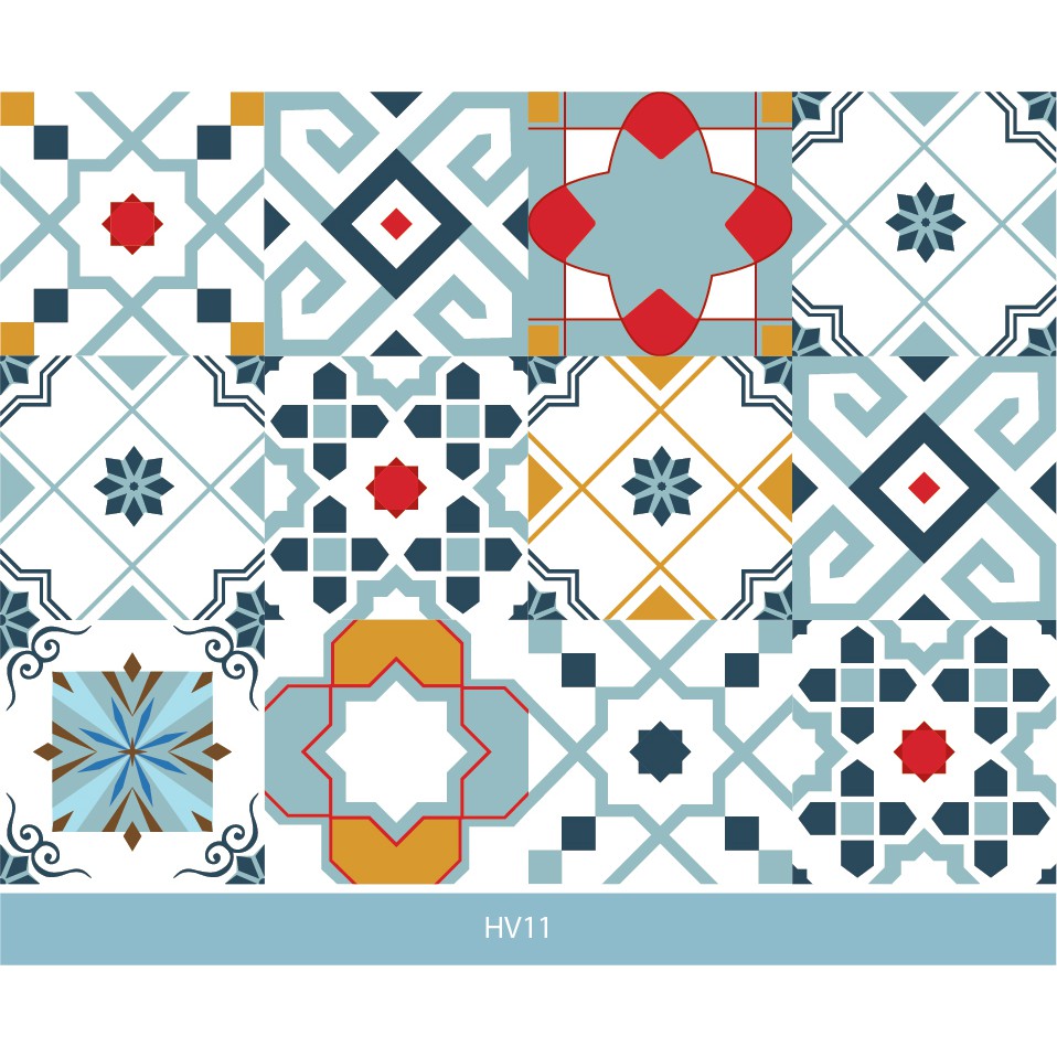 15O ô Decal Gạch bông ĐẸP MÊ LY, nhiều mẫu tuỳ chọn, trang trí nhà cửa nội thất văn phòng, kt 15x15 | BigBuy360 - bigbuy360.vn