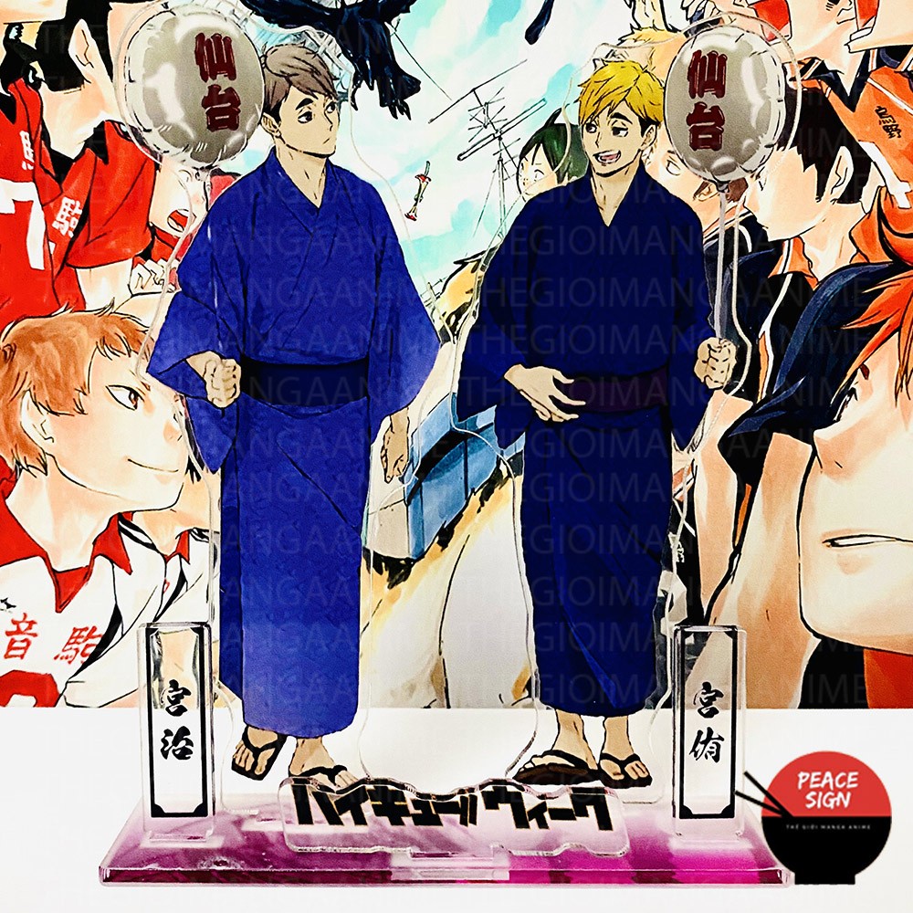 Mô hình Standee HAIKYUU!! ver LỄ HỘI couple Vua Bóng Chuyền tượng mica anime chibi trưng bày
