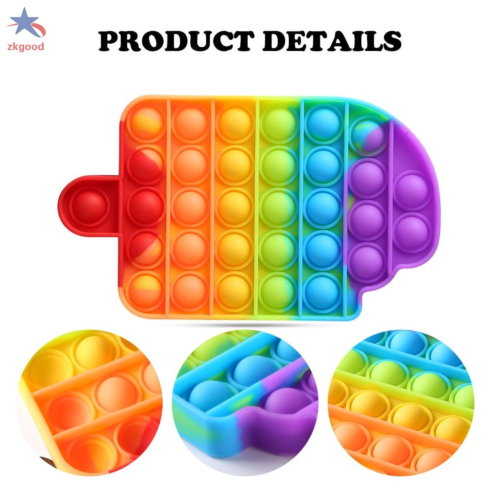 Đồ Chơi Nhấn Bong Bóng Chất Liệu Silicon Thiết Kế Đơn Giản Giúp Giảm Căng Thẳng Dành Cho Người Lớn Và Trẻ Em