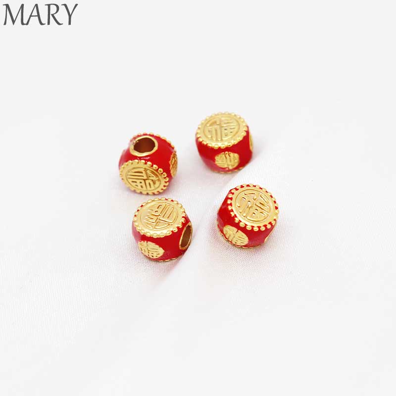 Hạt Cườm Mạ Vàng Đồng diy Nhiều Màu Sắc Dùng Để Phục Vụ Đồ Thủ Công