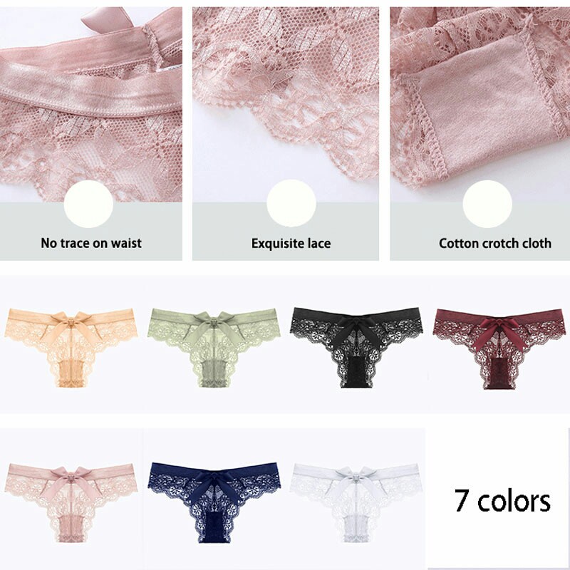 Quần lót lọt khe nữ nơ sau mông, Quần sịp nữ ren cao cấp sexy QL03 [95's House]