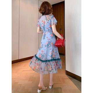 ĐẦM MAXI HOA PHỐI REN CAO CẤP