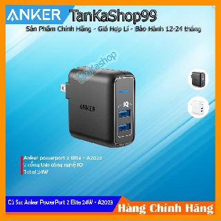 Củ Sạc ANKER PowerPort Elite 2 cổng Usb IQ 24W - A2023