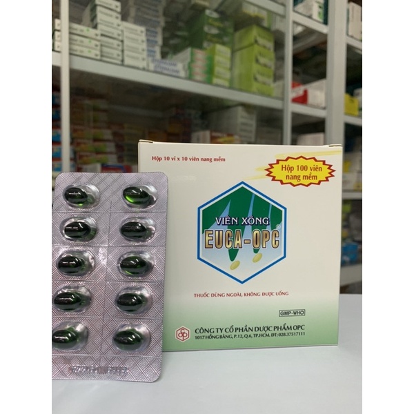 Hộp 100viên mẫu mới Viên xông Euca OPC