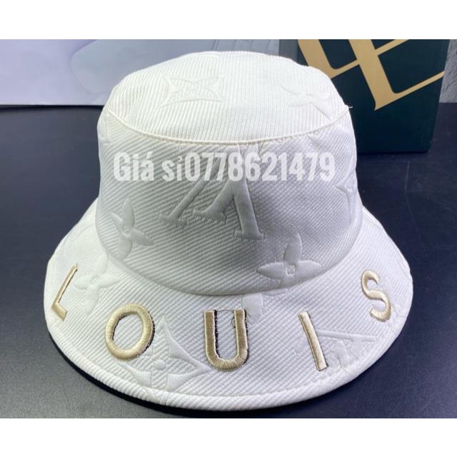 Mũ vành vải 3D logo nổi - nón bucket hàn quốc chữ L 0 U i s thời trang nữ