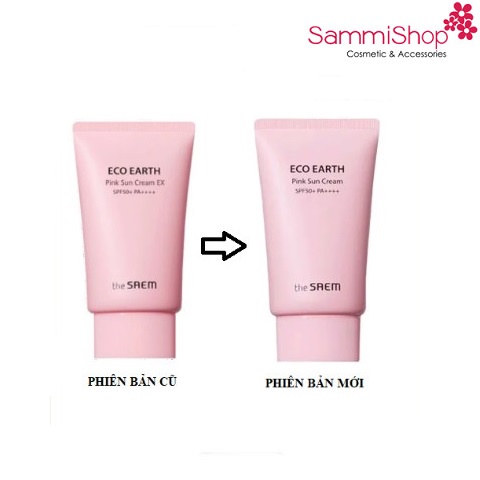 The Saem Kem chống nắng Eco Earth Pink Sun Cream 50g [2022]