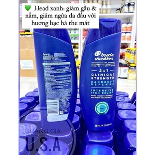 𝐃𝐚̂̀𝐮 𝐠𝐨̣̂𝐢 𝐇𝐄𝐀𝐃 & 𝐒𝐇𝐎𝐔𝐃𝐄𝐑 Clinical Strength 400ml của Mỹ