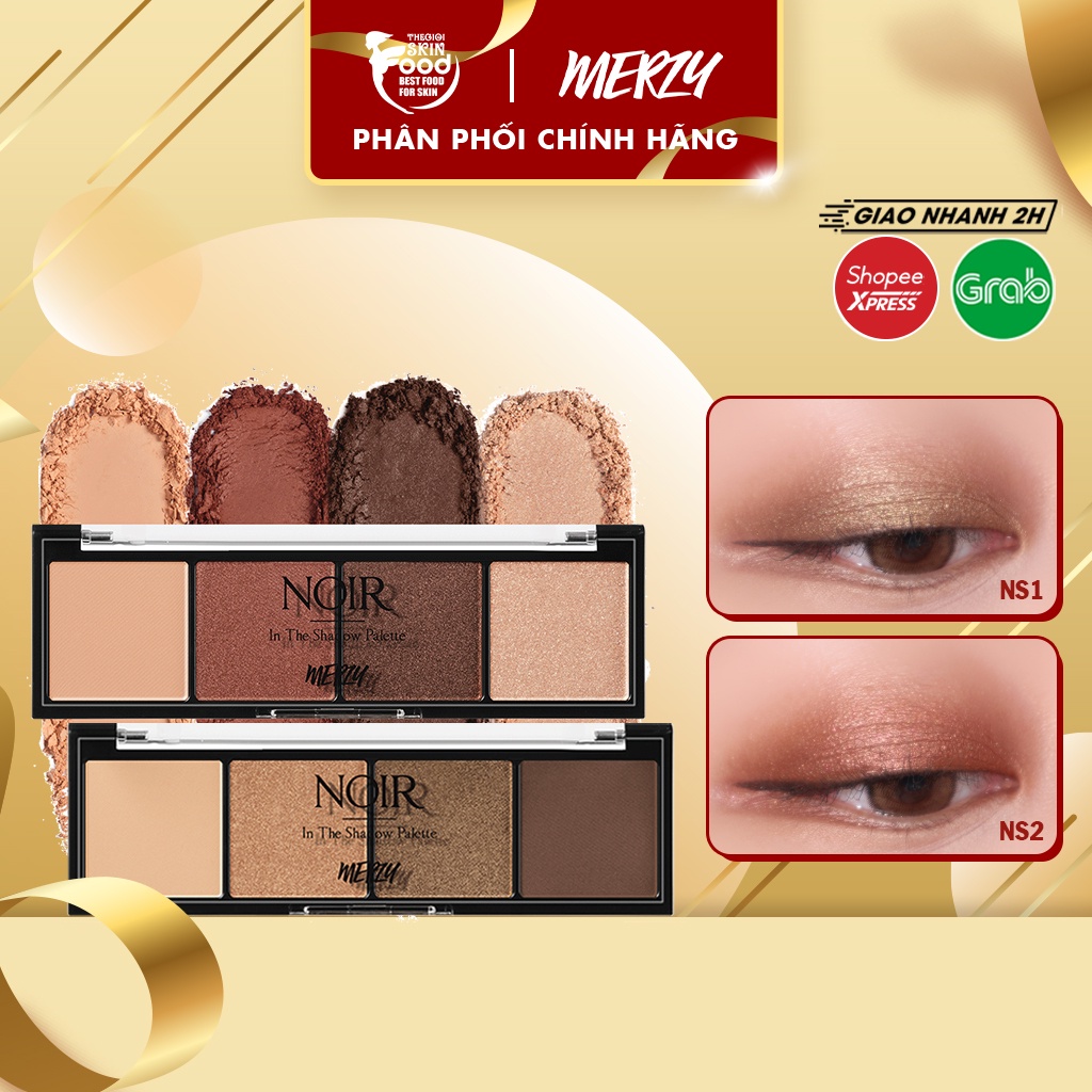 Bảng Phấn Mắt 4 Ô Xinh Xắn Merzy Noir In The Shadow Palette