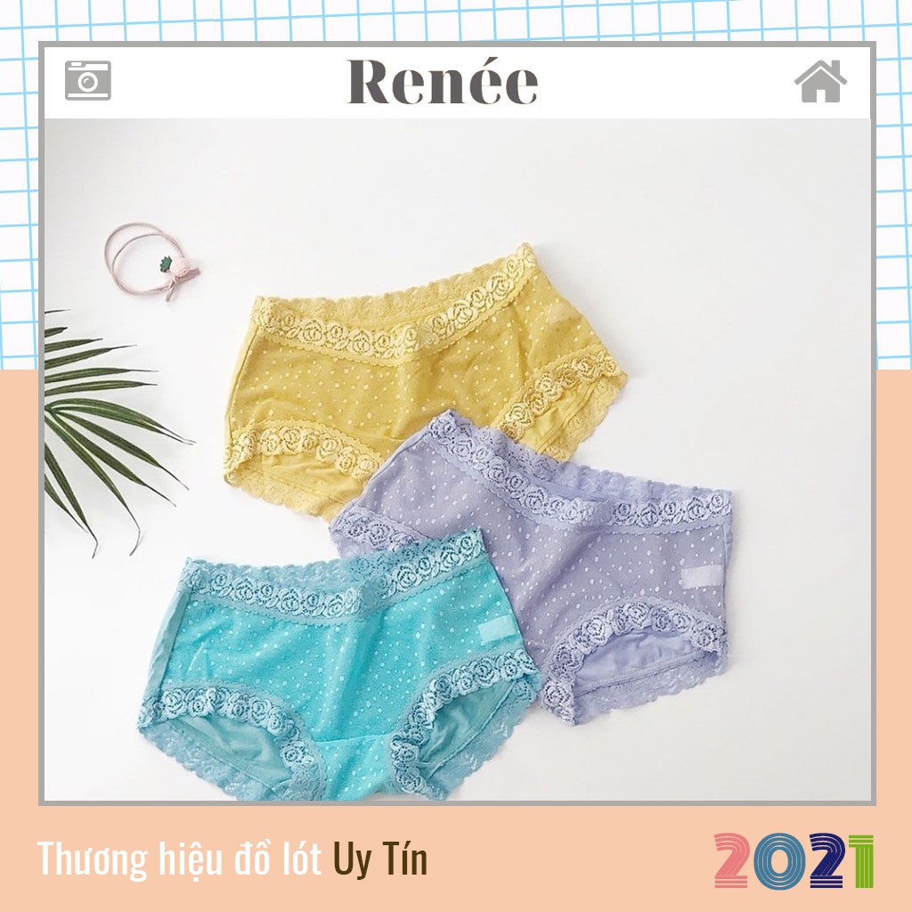 Quần Lót Nữ Cotton Phối Ren Gợi cảm Trẻ Trung QL 11 RENEE Store