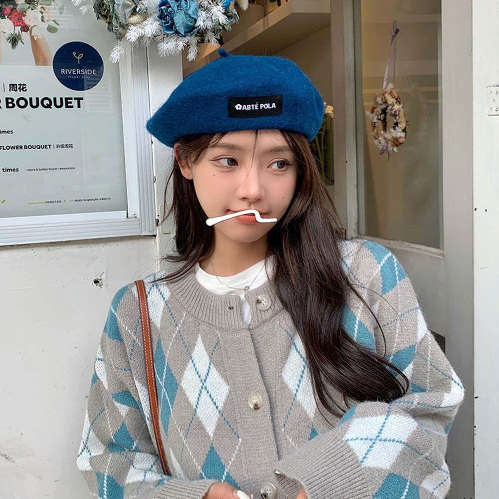 Mũ Beret Màu Sắc Nhã Nhặn Thoáng Khí Dành Cho Nữ