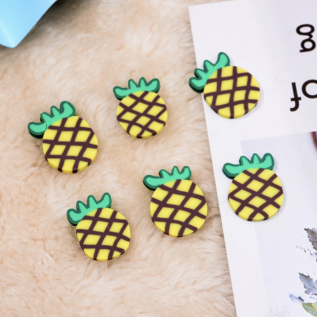 Túi 20 ticker trái cây nhựa lát nhiều kiểu charm trái cây