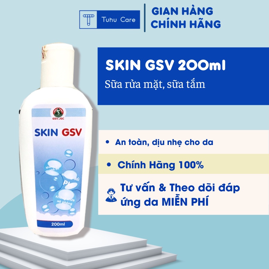 Sữa Rửa Mặt Skin GSV 200ml Chính Hãng, Làm Sạch Sâu, Loại Bỏ Bụi Bẩn Và Chất Nhờn, Review Tốt Trên Shopee