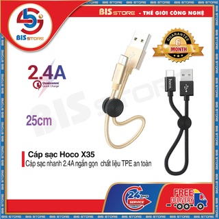 Cáp sạc nhanh hoco 2.4a x35 cho các dòng iphone/android ✔chính hãng