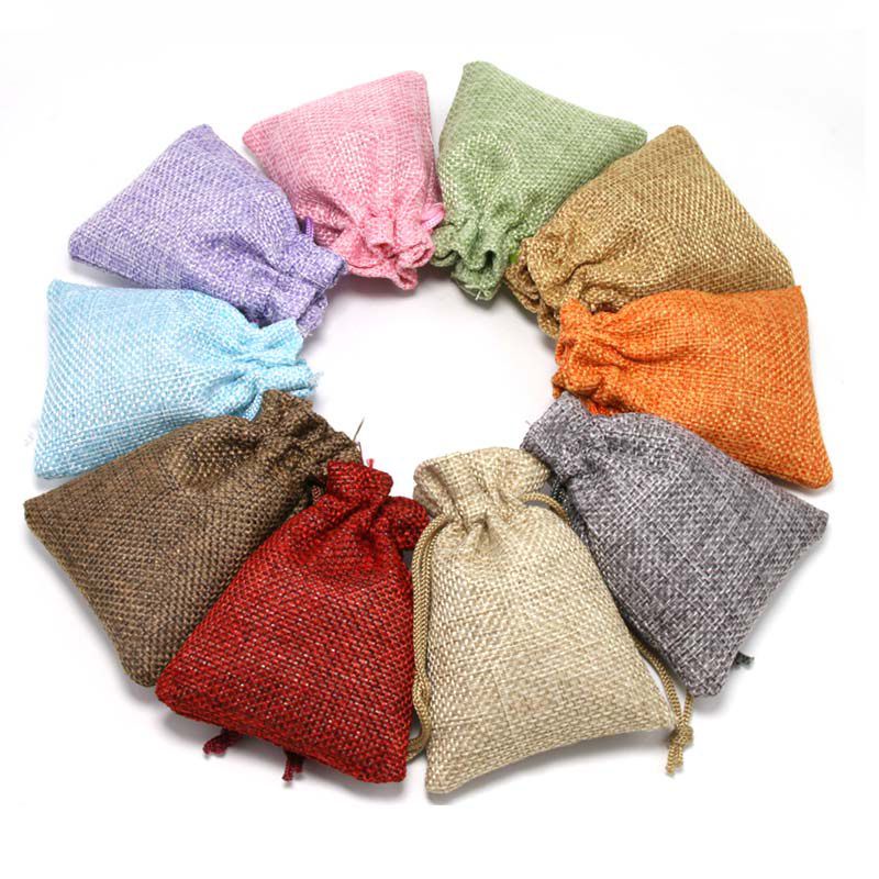 Túi vải dây rút đựng đồ trang sức, hoa khô, cafe,...