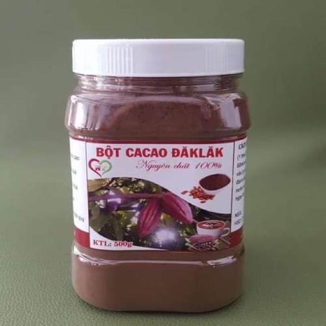 1 HỘP BỘT CA CAO ĐẮC LẮK HÀNG CAO CẤP ĐẬM MÀU ĐẬM VỊ