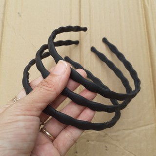 Bờm cài eo đen nhám bản 8mm (sale trầy nhẹ)