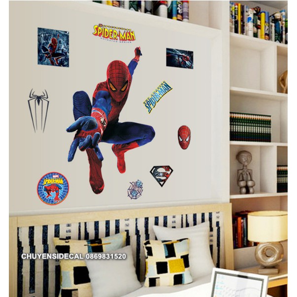 Decal trang trí tường - Người Nhện 02