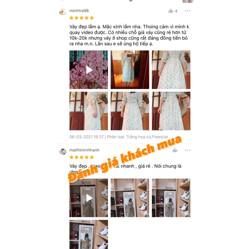 [Hàng sẵn] VÁY HOA NHÍ DÀI TAY CÓ DÂY THẮT EO HOẠ TIẾT HOA CỎ