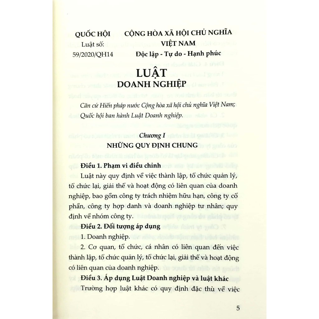Sách - Luật Doanh Nghiệp Năm 2020 (Đã Sửa Đổi, Bổ Sung Năm 2020) | BigBuy360 - bigbuy360.vn