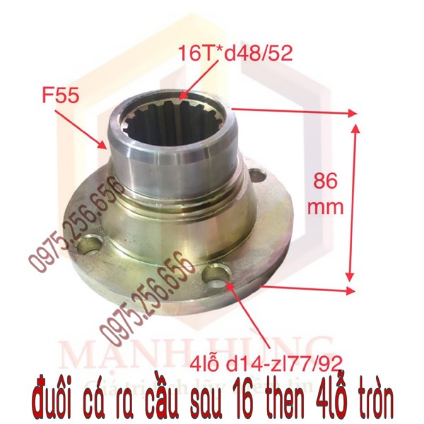 mặt bích Đuôi cá ra cầu sau 16 then 4 lỗ tròn TH8T số phụ phụ tùng ô tô phụ tùng Hùng Lỳ