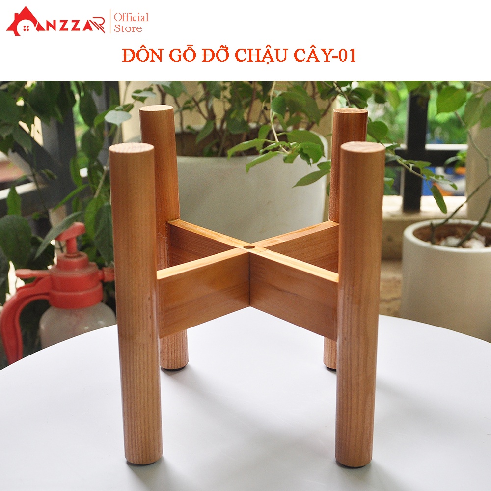 Đôn gỗ để cây cảnh trang trí trong nhà nhiều kích thước Anzzar DG01